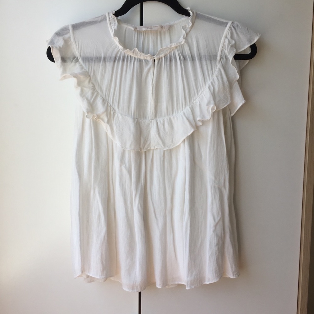 White Zara top